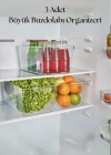 3 Lü Buzdolabı Organizeri & Buzdolabı Düzenleyici 6 lt
