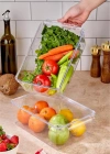3 Lü Kapaklı Buzdolabı Organizeri & Buzdolabı Düzenleyici 4,5 lt