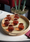 6lı Keyfi Ala Borosilikat Cam Kulplu Çay Bardağı