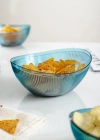 Akrilik Barok Aquamarin Orta Boy Oval Meyve & Salata Kasesi & Karıştırma Kabı / 1,6 Lt  (CAM DEĞİLDİR)