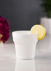 Akrilik Beyaz Tekli Kısa Bardak & Su Meşrubat Kahve Yanı Bardağı 300 ml ( Cam Değildir )