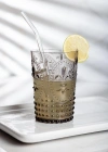 Akrilik Füme Tekli Kısa Bardak & Su Meşrubat Kahve Yanı Bardağı 400 ml ( Cam Değildir )