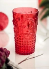 Akrilik Kırmızı 6lı Uzun Bardak & Su Meşrubat Bardağı 750 ml ( Büyük Boy & Cam Değildir )