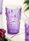 Akrilik Mor 6lı Uzun Bardak & Su Meşrubat Bardağı 750 ml ( Büyük Boy & Cam Değildir )
