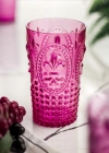 Akrilik Pembe 6lı Uzun Bardak & Su Meşrubat Bardağı 750 ml ( Büyük Boy & Cam Değildir )