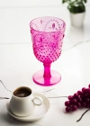 Akrilik Pembe Tekli Kadeh & Su Meşrubat Kahve Yanı Bardağı 450 ml ( Cam Değildir )