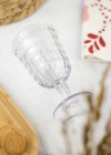 Allegra  Şeffaf Kadeh Bardak - 450 ml Tekli Akrilik Malzeme - Cam Değildir Kırılmaya Dayanıklı