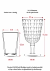 Allegra  Şeffaf Kadeh Bardak - 450 ml Tekli Akrilik Malzeme - Cam Değildir Kırılmaya Dayanıklı