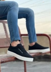 BA0104 Bağcıklı  Nubuk Spor Klasik Siyah Erkek Ayakkabı