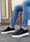 BA0104 Bağcıklı  Nubuk Spor Klasik Siyah Erkek Ayakkabı