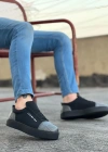 BA0104 Bağcıklı Siyah Ekose Süet Siyah Taban Spor Klasik Erkek Ayakkabı