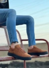 BA0104 Bağcıklı Taba Süet Siyah Taban Spor Klasik Erkek Ayakkabı