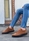 BA0104 Bağcıklı Taba Süet Siyah Taban Spor Klasik Erkek Ayakkabı