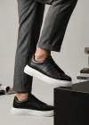 BA0247 Erkek Sneaker Günlük Casual Spor Ayakkabı Siyah