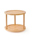 Bambu İki Katlı Döner Sunumluk 24,5×24,5×18 cm