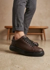 BLF-010 Erkek Sneaker Günlük Casual Spor Ayakkabı Kahverengi Siyah Taban