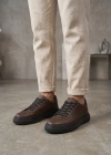 BLF-010 Erkek Sneaker Günlük Casual Spor Ayakkabı Kahverengi Siyah Taban