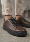 BLF-010 Erkek Sneaker Günlük Casual Spor Ayakkabı Kahverengi Siyah Taban