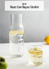 Borosilikat Cam Beyaz Başucu Sürahisi & Cam Sürahi * 600 ml