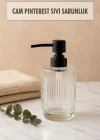 Cam Şeffaf Sıvı Sabunluk 200 ml Banyo Lavabo