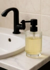 Cam Şeffaf Sıvı Sabunluk 200 ml Banyo Lavabo