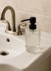 Cam Şeffaf Sıvı Sabunluk 200 ml Banyo Lavabo