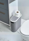 Gri Kapaklı WC Kağıtlıklı Çöp Kovası & Ofis Çöp Kovası 10 Lt