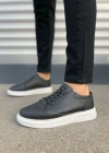 JY0535 Prime Bağcıklı Cilt Erkek Günlük Sneaker Ayakkabı CBT - Siyah
