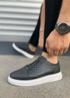 JY0535 Prime Bağcıklı Cilt Erkek Günlük Sneaker Ayakkabı CBT - Siyah