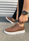 JY0535 Prime Bağcıklı Cilt Erkek Günlük Sneaker Ayakkabı CBT - Taba