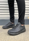 JY151 Boost Bağcıklı Cilt Erkek Günlük Sneaker Ayakkabı CST - Siyah