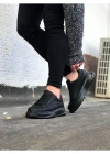 JY507 Alone Bağcıklı Cilt Erkek Günlük Sneaker Ayakkabı CST Siyah