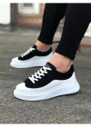 JY507 Alone Bağcıklı Süet Cilt Erkek Günlük Sneaker Ayakkabı SCBT Siyah/Beyaz