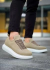 JY814 Axel Bağcıklı Süet Erkek Günlük Sneaker Ayakkabı SBT Krem