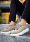 JY814 Axel Bağcıklı Süet Erkek Günlük Sneaker Ayakkabı SBT Krem