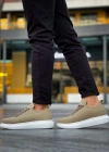JY814 Axel Bağcıklı Süet Erkek Günlük Sneaker Ayakkabı SBT Krem