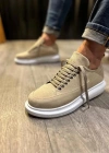 JY914 Drake Bağcıklı Süet Erkek Günlük Sneaker Ayakkabı SBT Krem