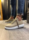 JY914 Drake Bağcıklı Süet Erkek Günlük Sneaker Ayakkabı SBT Krem