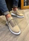 JY914 Drake Bağcıklı Süet Erkek Günlük Sneaker Ayakkabı SBT Krem
