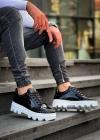 KB-056 Kuback Siyah Rugan Beyaz Yüksek Taban Günlük Spor Ayakkabı