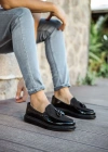 MN002 - RST Loafer Verniciata Erkek Ayakkabı SIYAH