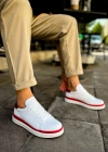 MN979 - Santoni GBT Spor Erkek Ayakkabı BEYAZ/KIRMIZI