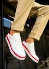 MN979 - Santoni GBT Spor Erkek Ayakkabı BEYAZ/KIRMIZI