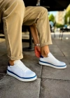 MN979 - Santoni GBT Spor Erkek Ayakkabı BEYAZ/MAVI