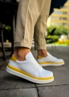 MN979 - Santoni GBT Spor Erkek Ayakkabı BEYAZ/SARI