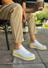 MN979 - Santoni GBT Spor Erkek Ayakkabı BEYAZ/SARI