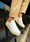MN979 - Santoni GBT Spor Erkek Ayakkabı BEYAZ/SARI