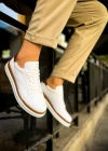 MN979 - Santoni GBT Spor Erkek Ayakkabı BEYAZ/TABA