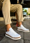 MN979 - Santoni GBT Spor Erkek Ayakkabı BEYAZ/TABA