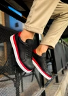 MN979 - Santoni GBT Spor Erkek Ayakkabı SIYAH/KIRMIZI